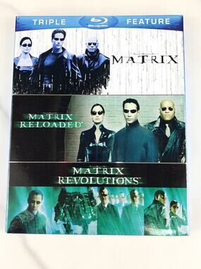 MATRIX Trilogy Movie 3 Blue-Ray Disc Keanu Reeves 1999 Reloaded Revolutions 2003